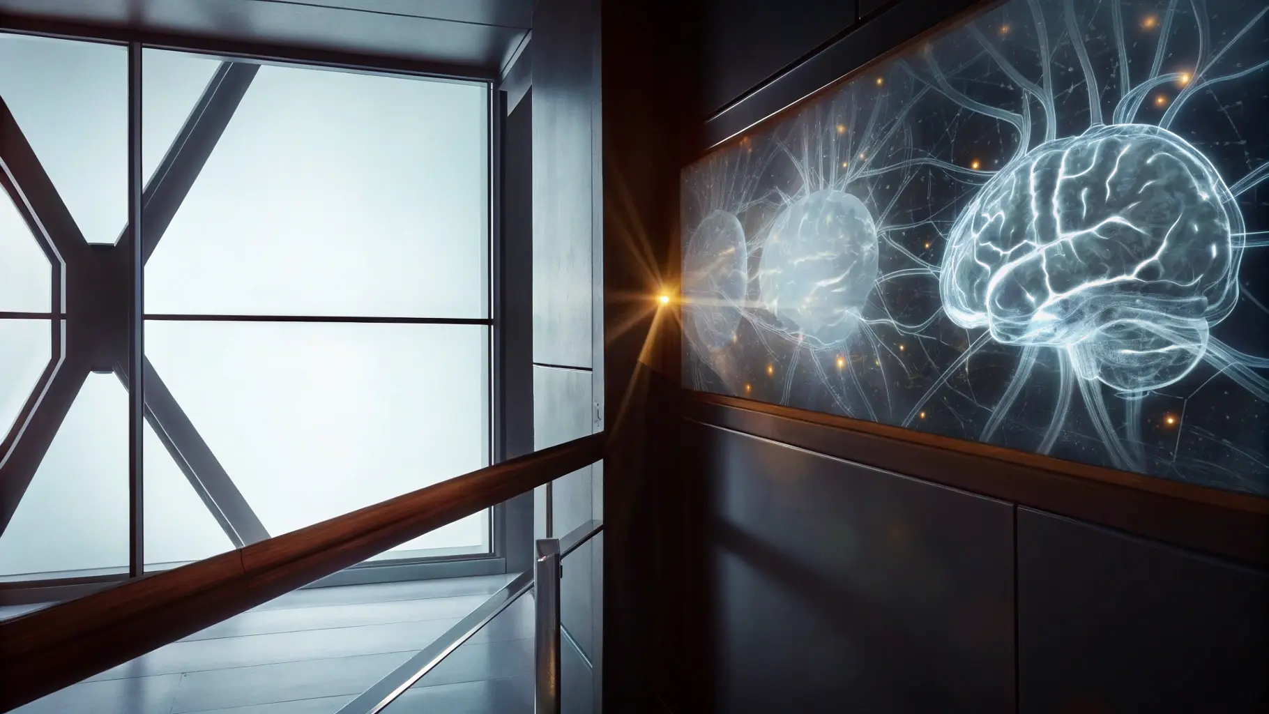 "Illustration of the evolutionary progression from cells to a conscious human brain highlighting the origins of thought"