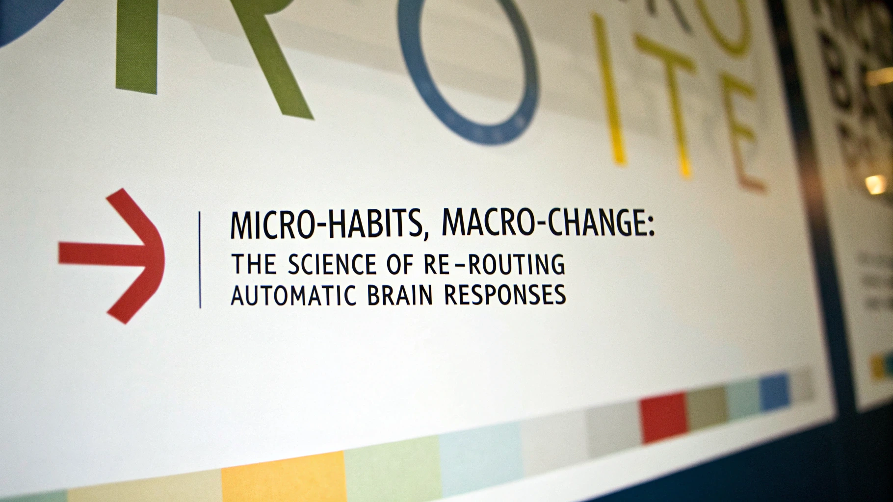 Illustration of a person practicing micro-habits and experiencing cumulative positive changes in daily life