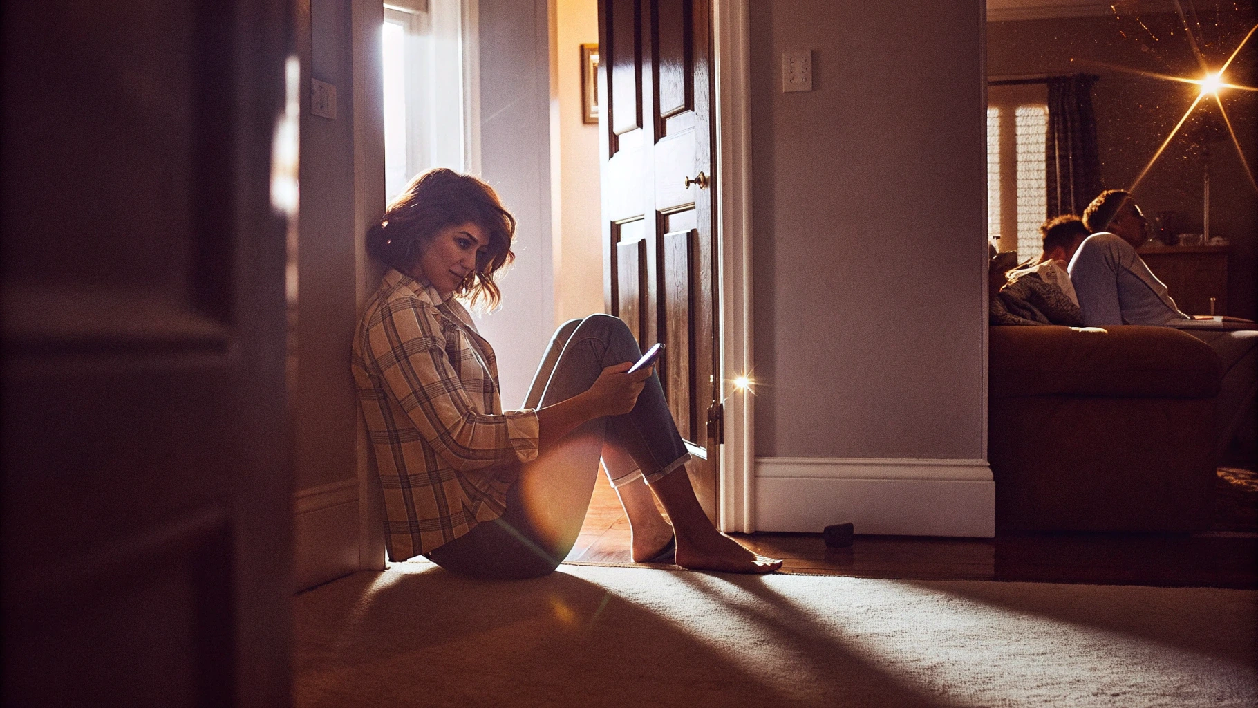 Illustration of a lonely person experiencing the brain’s chemical response to social disconnection, highlighting the impact of loneliness